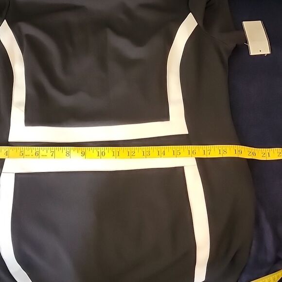 Connected Apparel womwn's black and white mature wear dress plus size 16 NWT - Picture 9 of 11